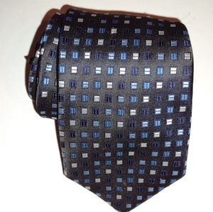 Van Heusen mens necktie blue squared pattern